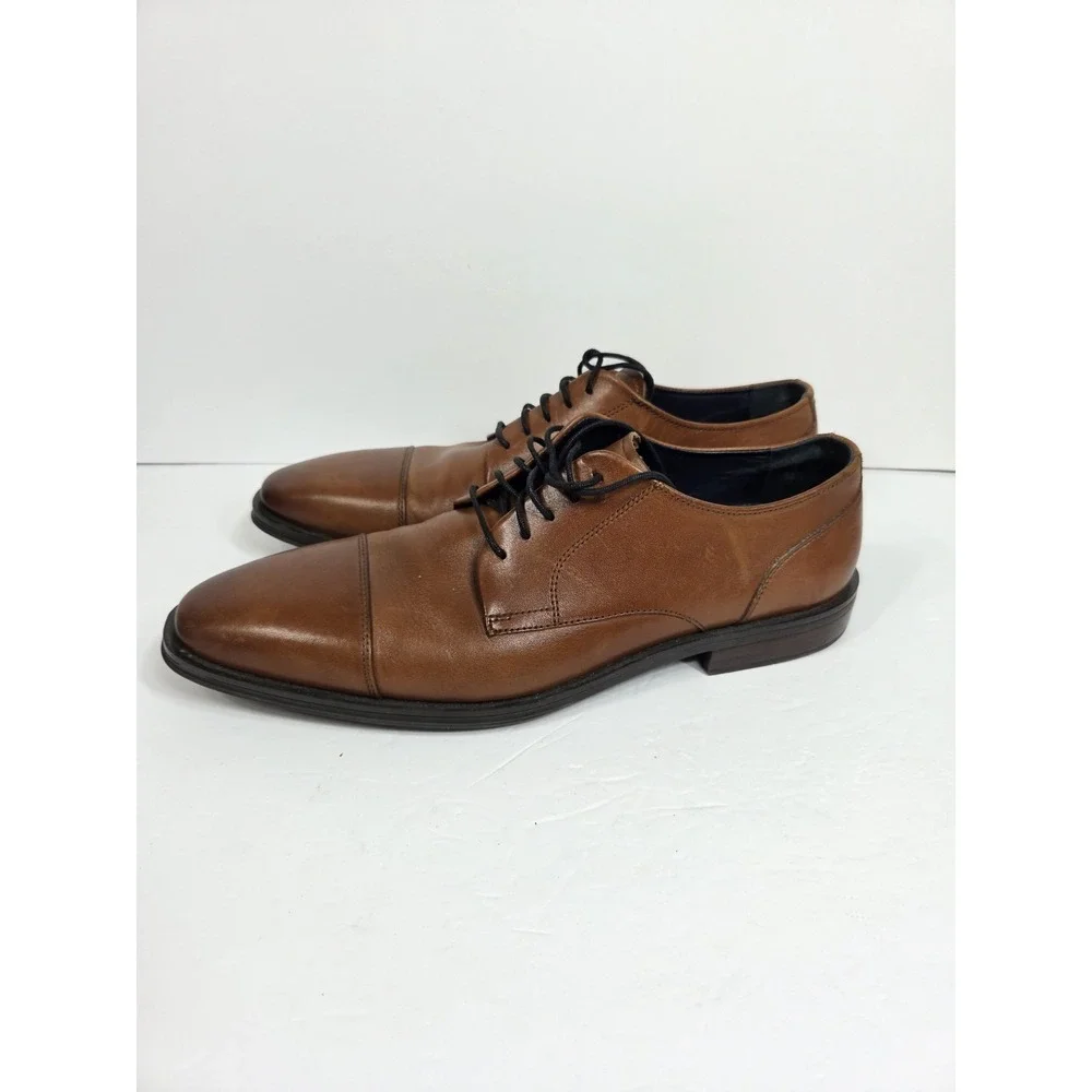 Cole Haan Grand Os Lenox Hill Cap Toe Shoe Oxford Lace Up Tan Brown Men 13 M